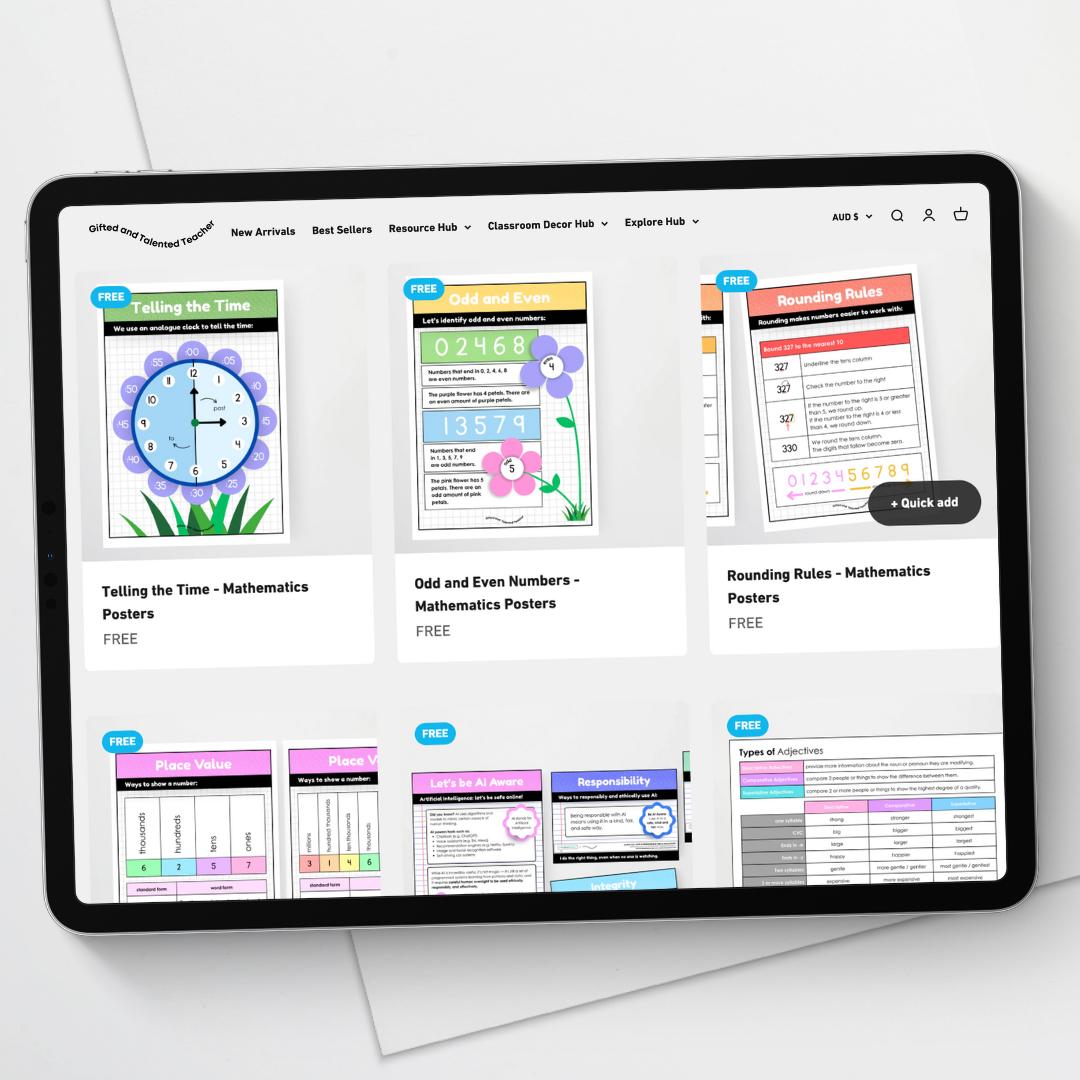 Free Resource Hub: Download a range of Free Teacher Resources