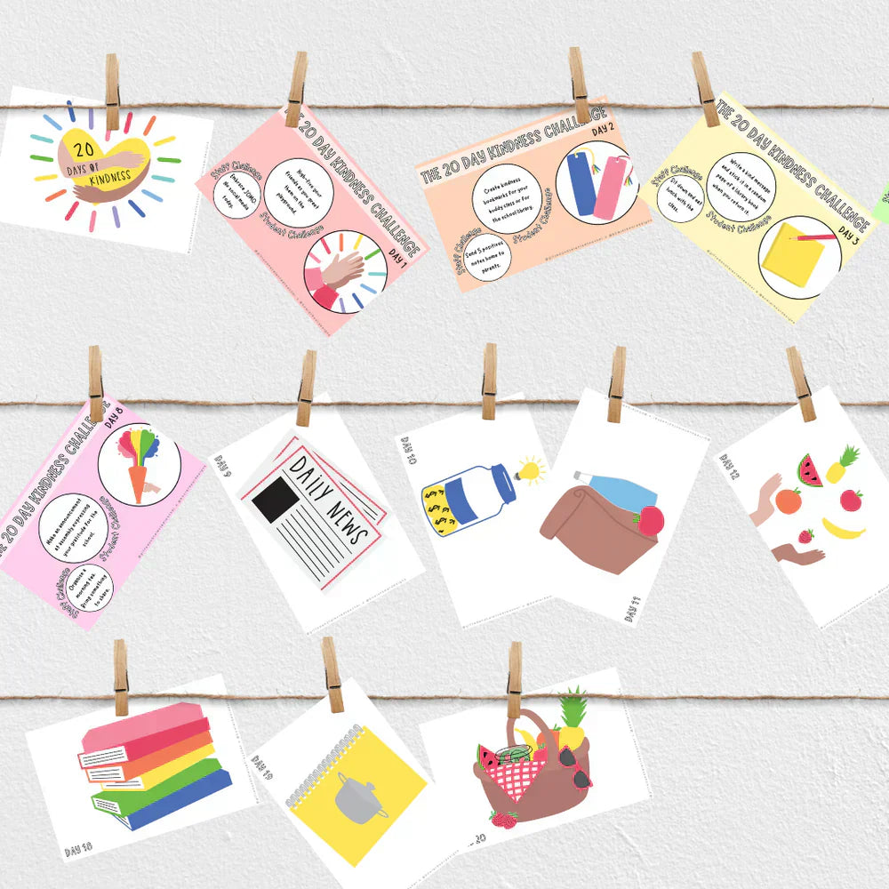 Celebrate World Kindness Day with a 20-Day Kindness Challenge and Kindness Flower Craft