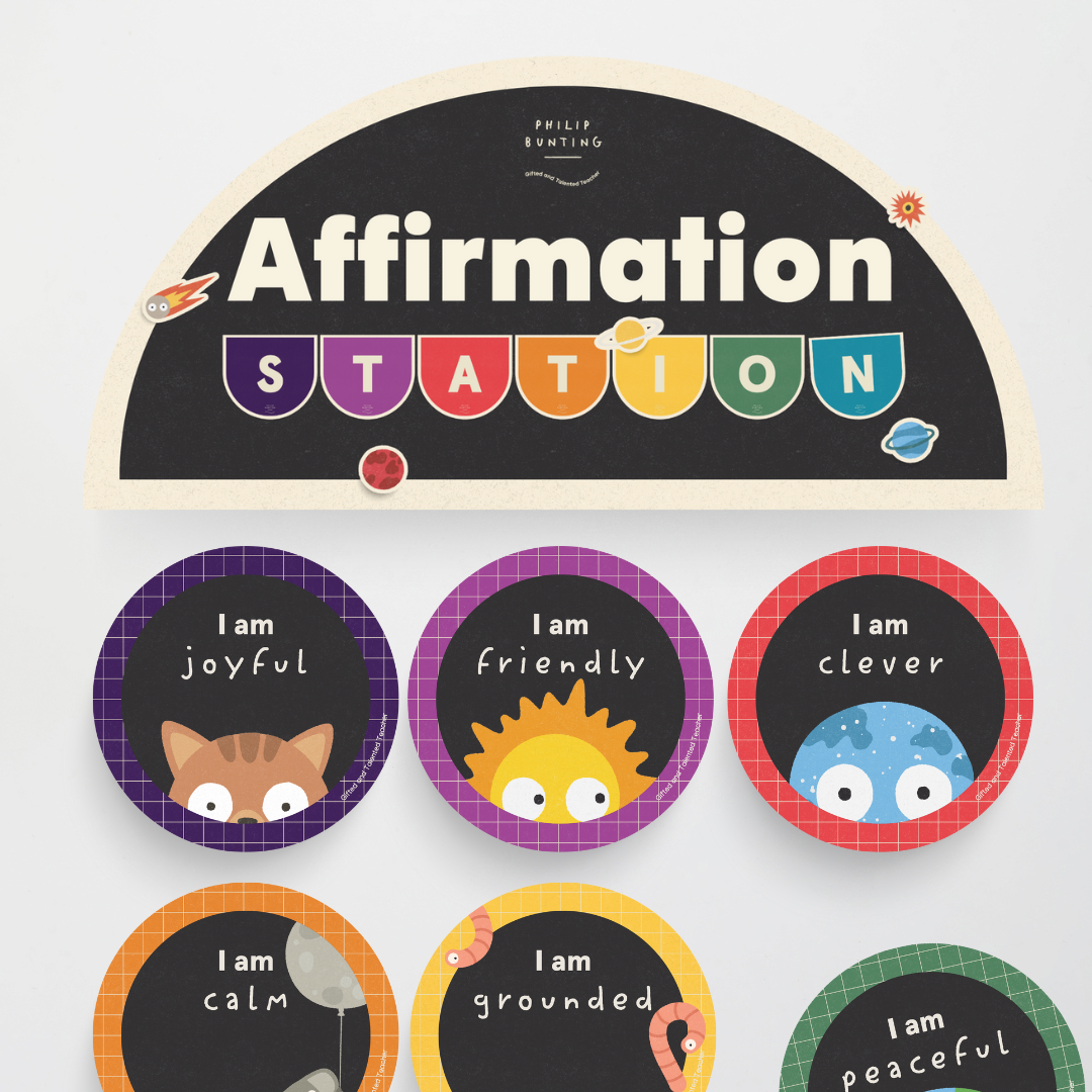 How to Set Up an Affirmation Station: Space-Themed Classroom Decor