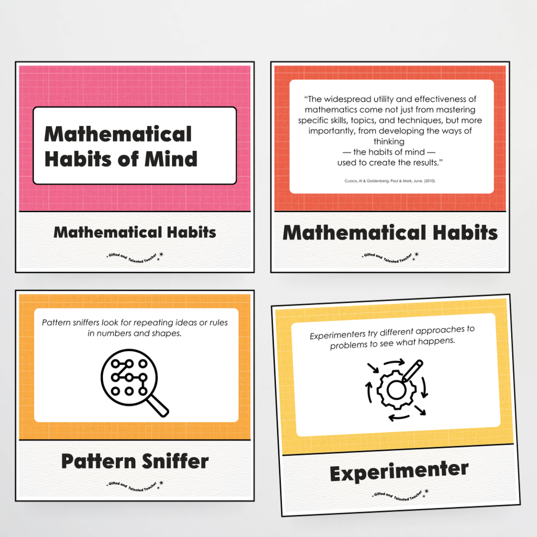 Mathematical Habits of Mind Wall Display: Back To School Classroom Decor
