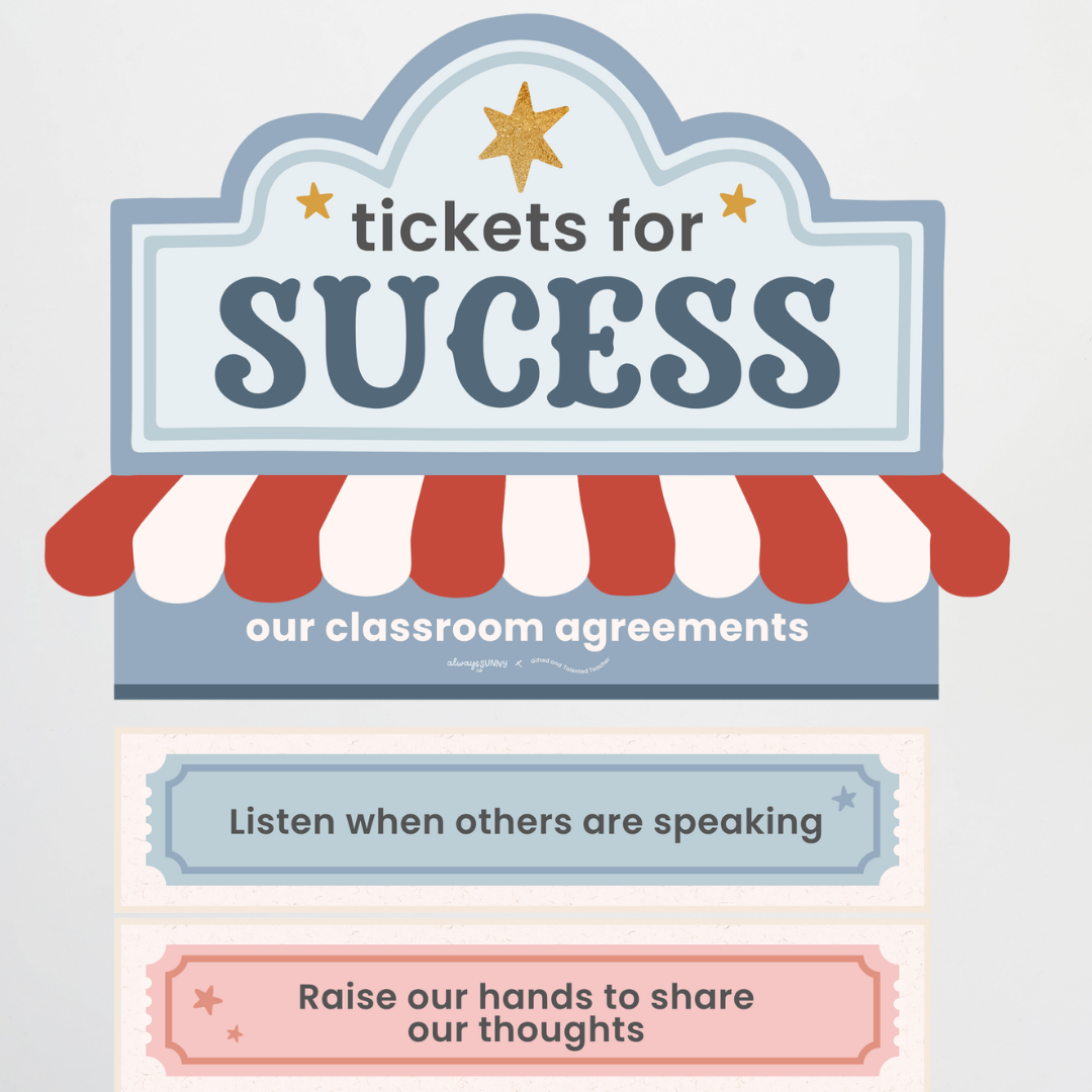 Classroom Agreement - Little Circus Classroom Decor