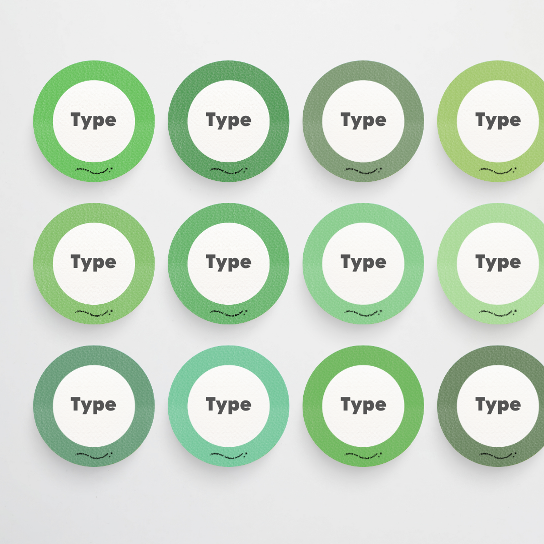 Circle Labels - Leafy Greens Classroom Decor