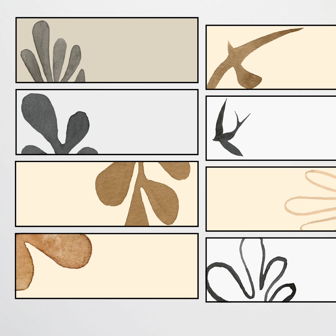 Matisse: Tote Tray Labels - Neutral Classroom Decor - Teacher Resources & Classroom Decor