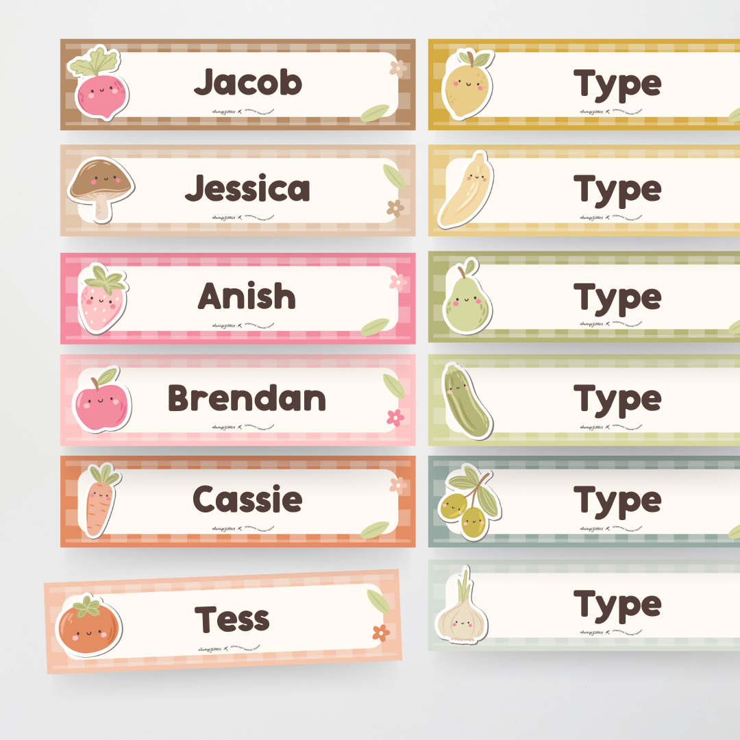 Tote Tray Labels - Farmers Market Classroom Decor - Teacher Resources & Classroom Decor