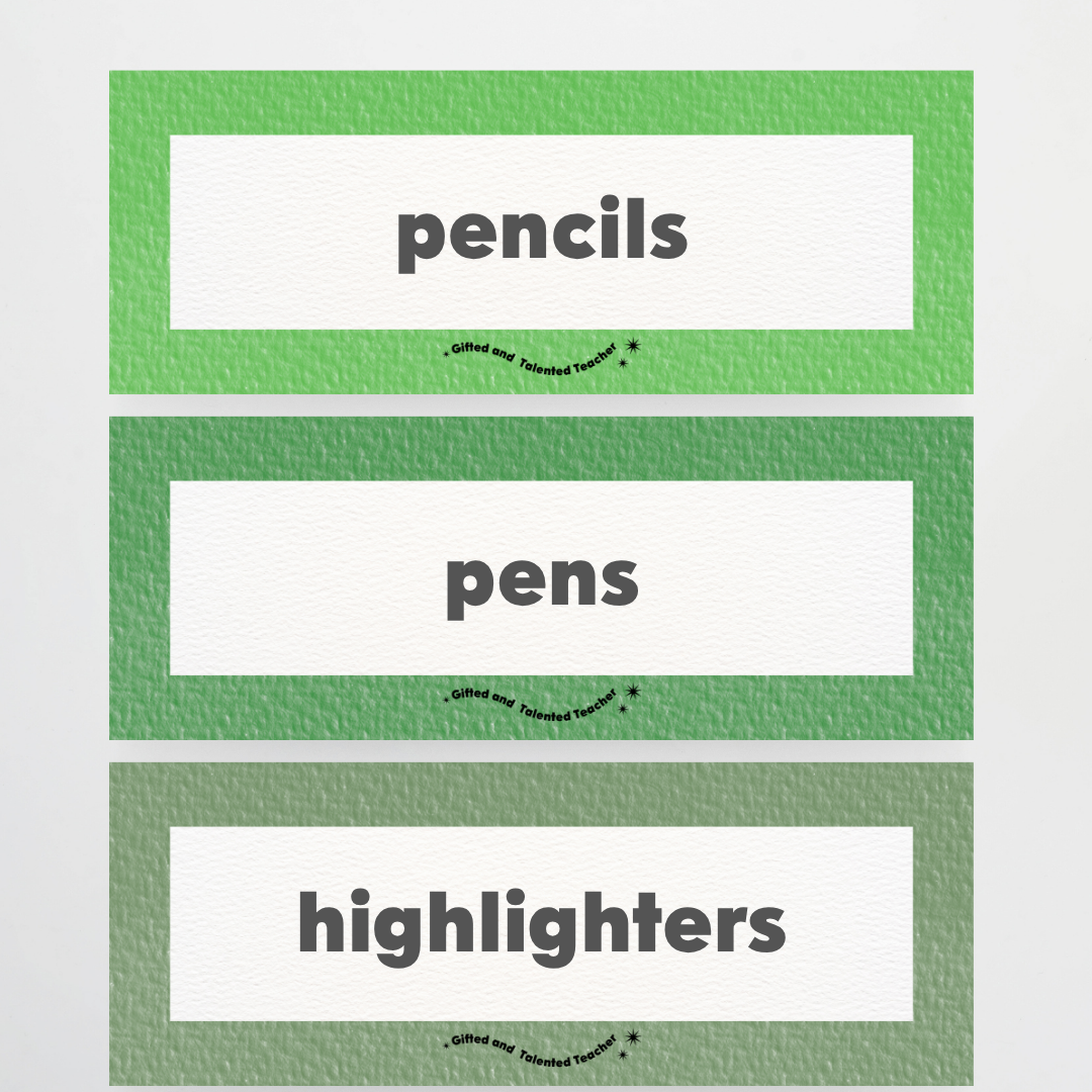 Rectangle Labels - Leafy Greens Classroom Decor