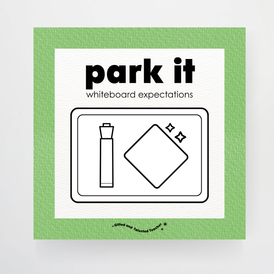 Whiteboard Expectations, Prompts and Cues: Square Icons - Leafy Greens Classroom Decor