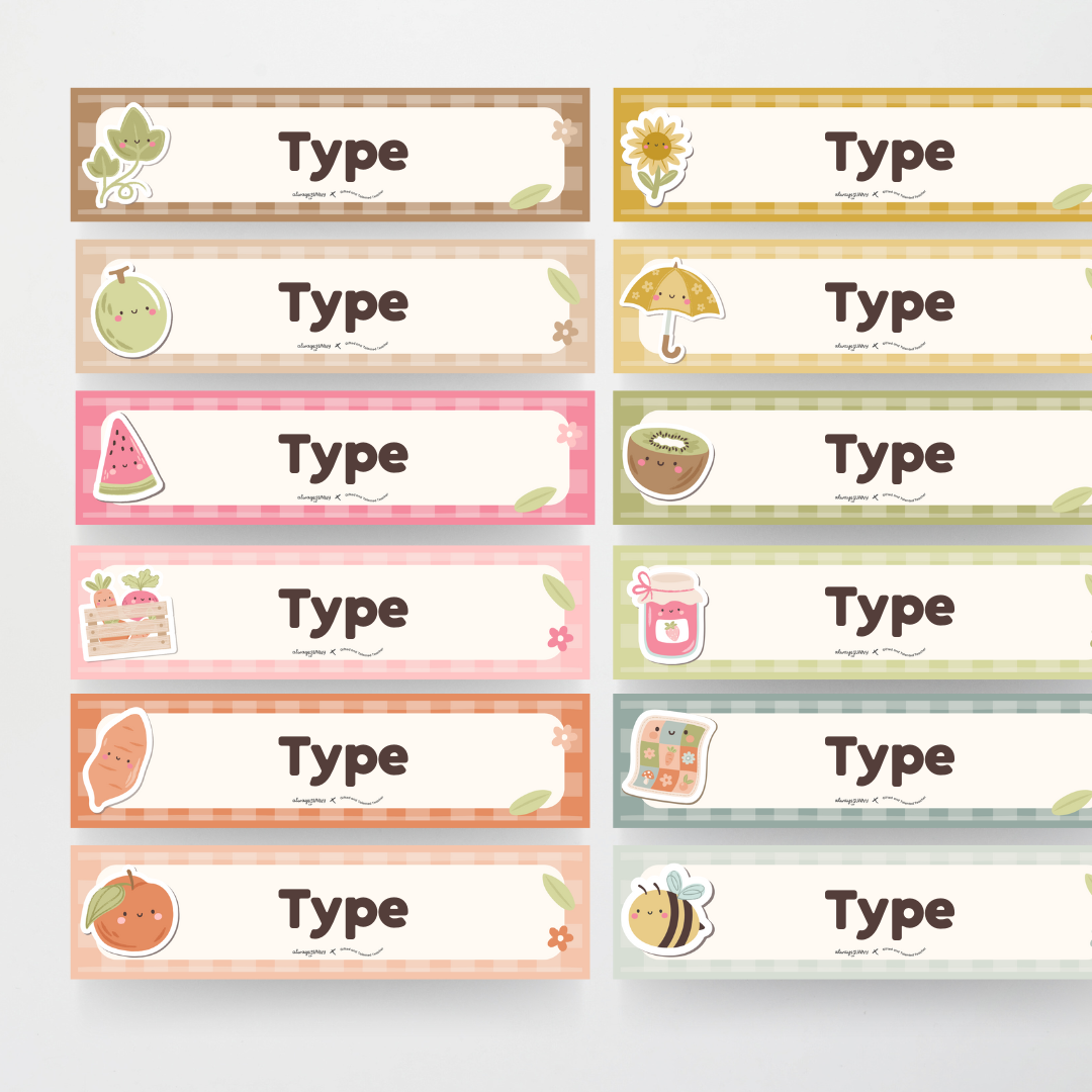 Tote Tray Labels - Farmers Market Classroom Decor - Teacher Resources & Classroom Decor
