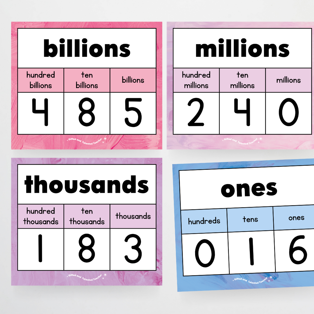 Place Value Classroom Display - Sea Life Classroom Decor