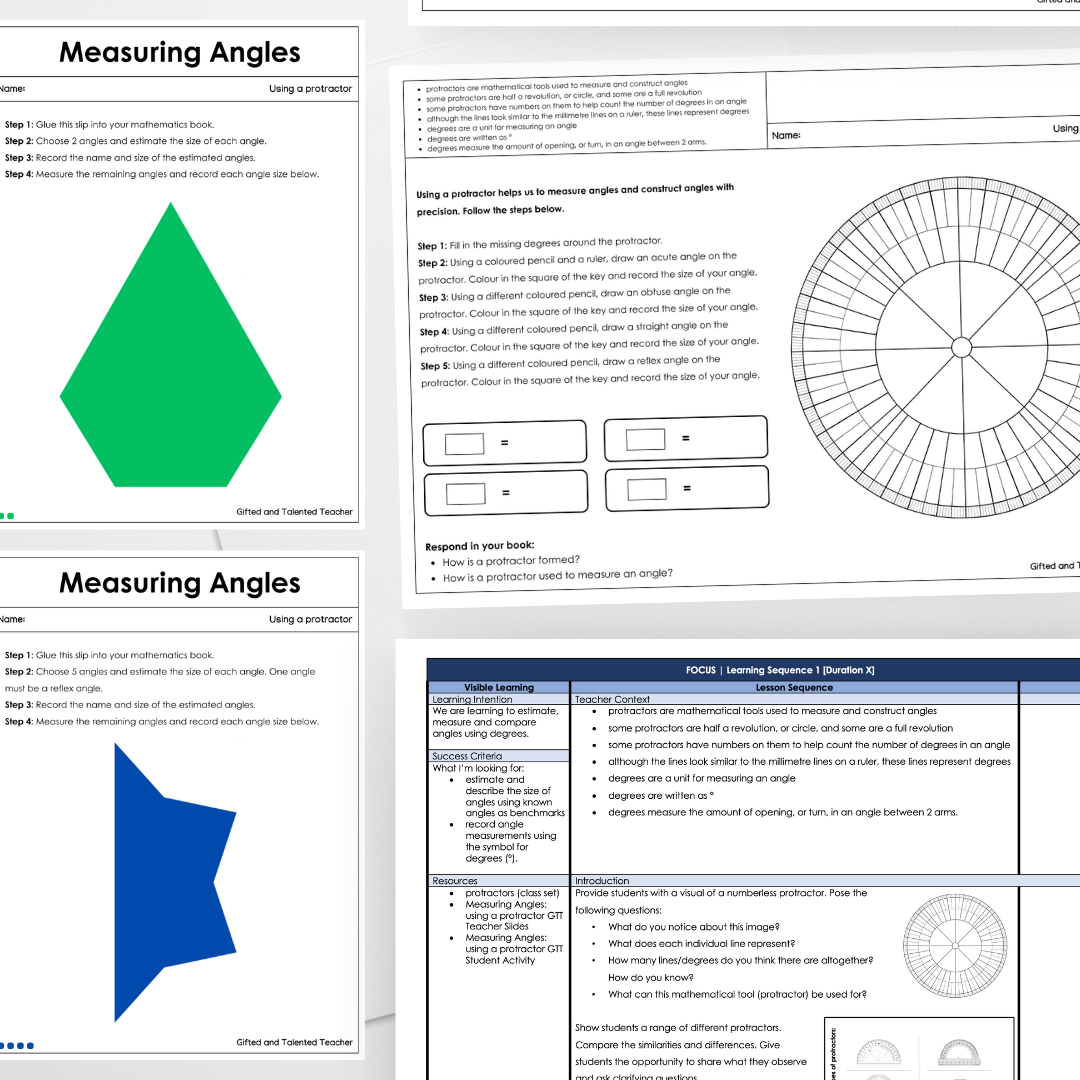 Using a Protractor Bundle | Measurement - Teacher Resources & Classroom Decor