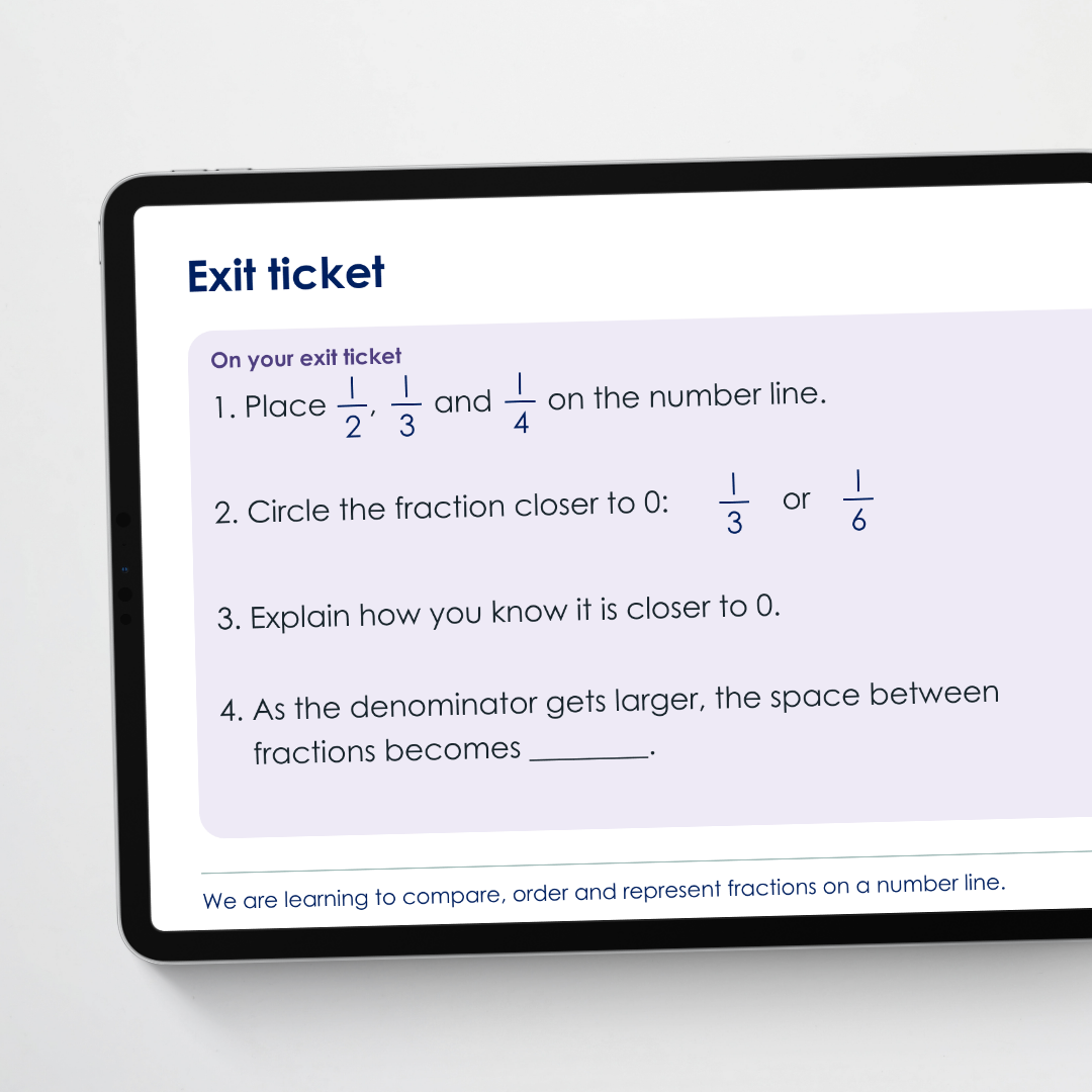 Teacher slides: exit ticket slide