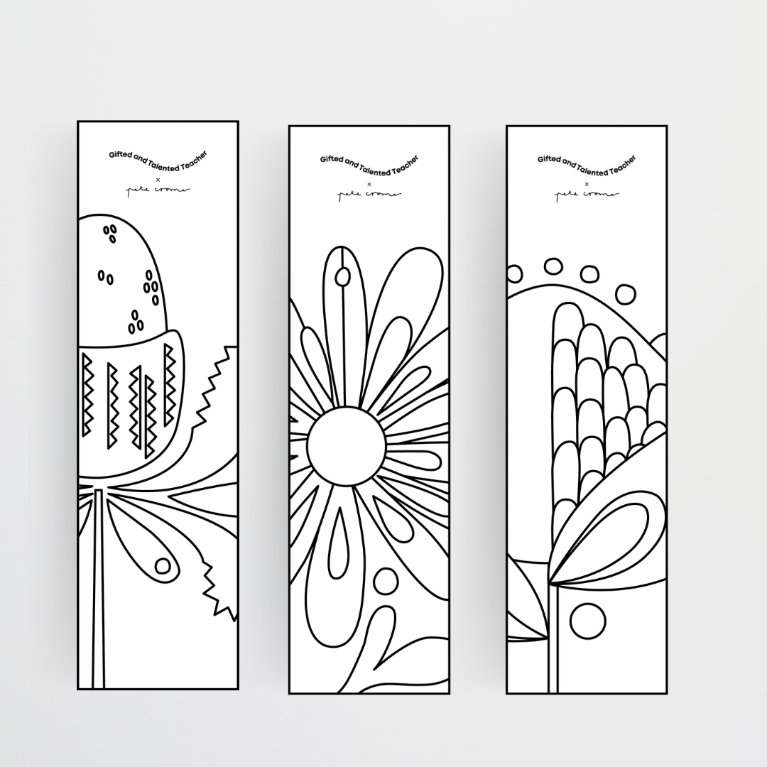 Pete Cromer: Line Art Bookmarks - Australian Fauna and Flora Classroom Decor - Teacher Resources & Classroom Decor