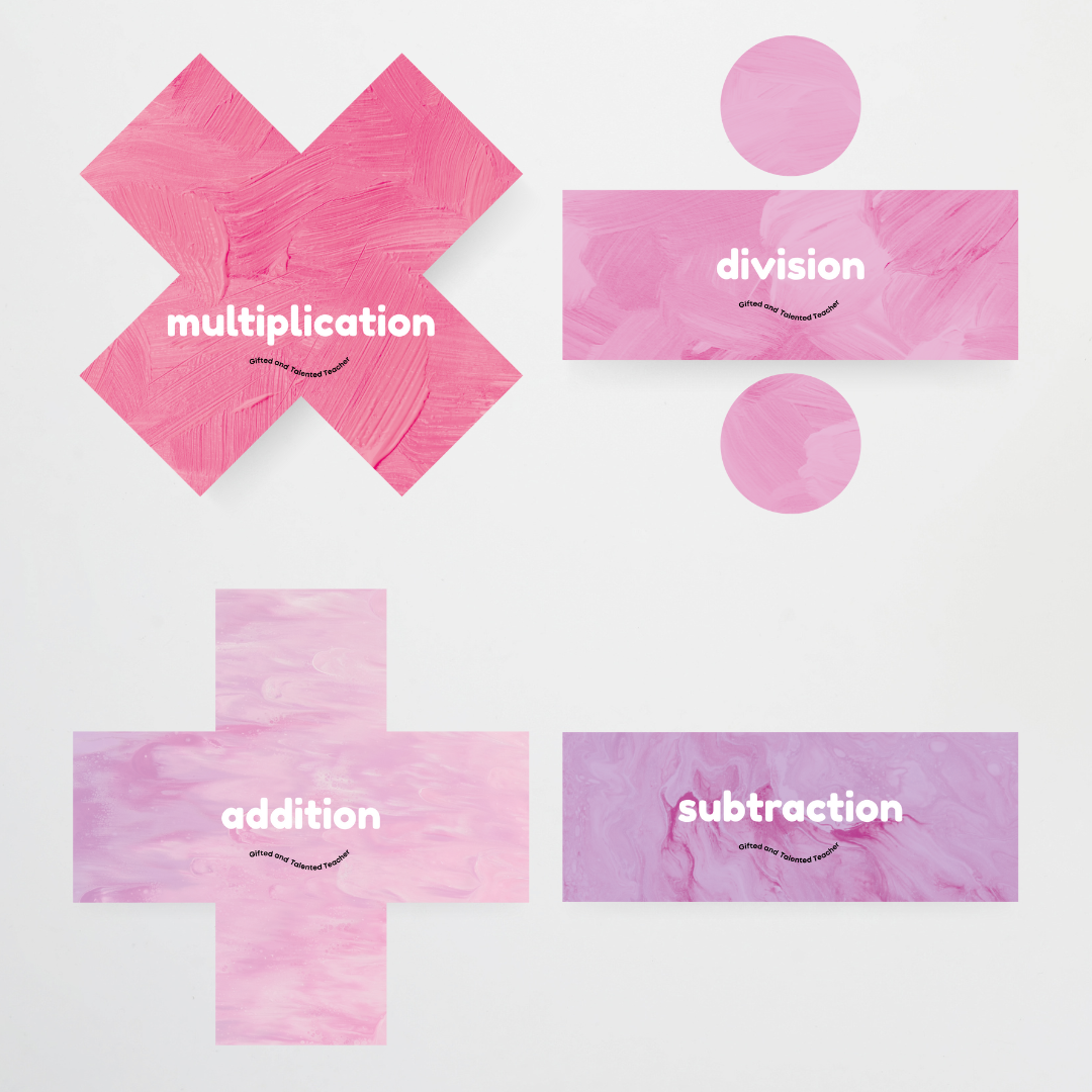 Pete Cromer: Maths Symbols and Vocabulary - Sea Life Classroom Decor