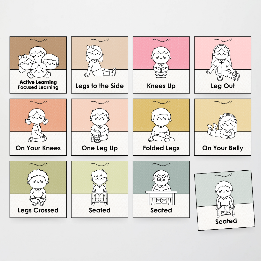 Inclusive Sitting Positions Editable Classroom Display - Farmers Market Classroom Decor - Teacher Resources & Classroom Decor