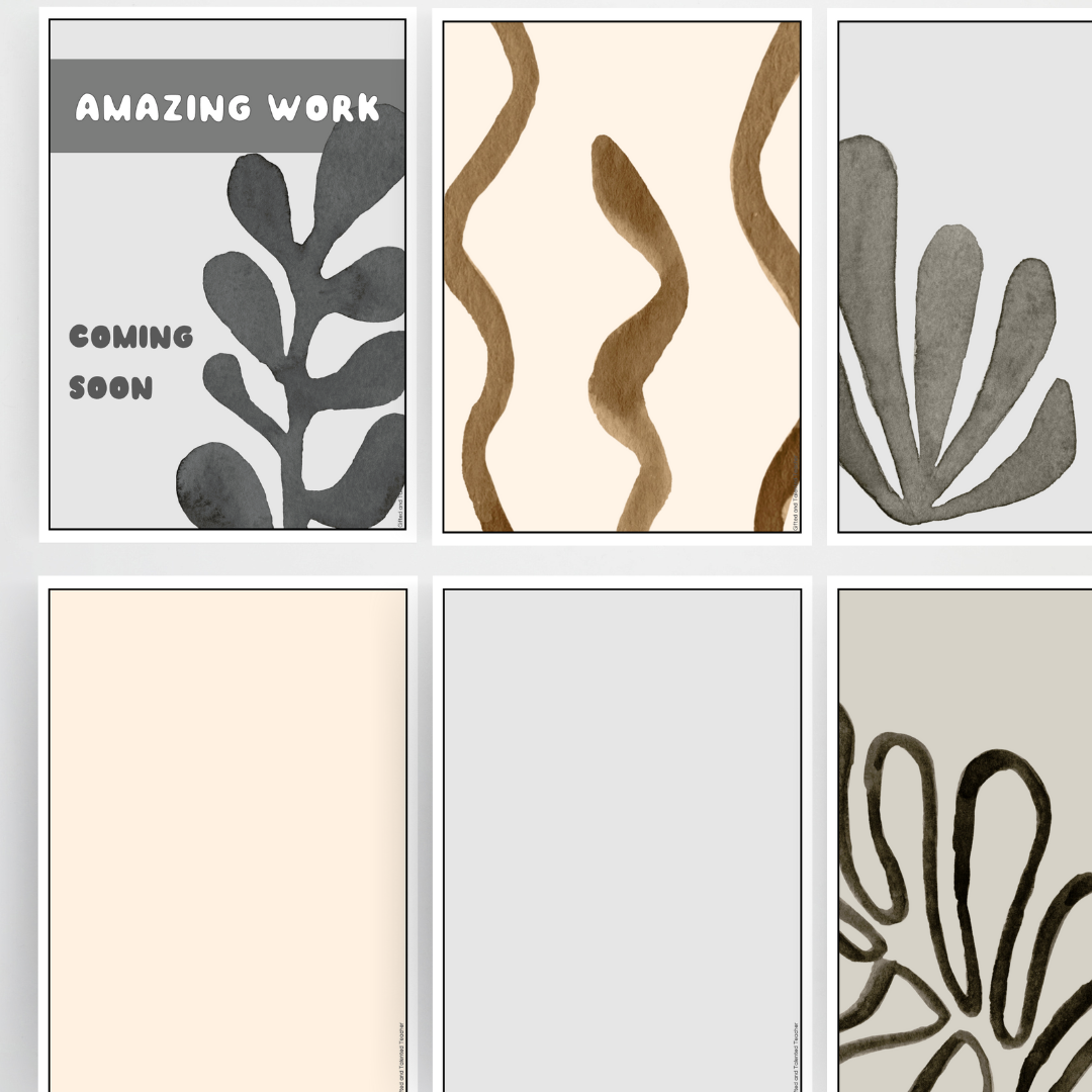 Matisse: A4 Portrait Posters | Labels - Neutral Classroom Decor - Teacher Resources & Classroom Decor