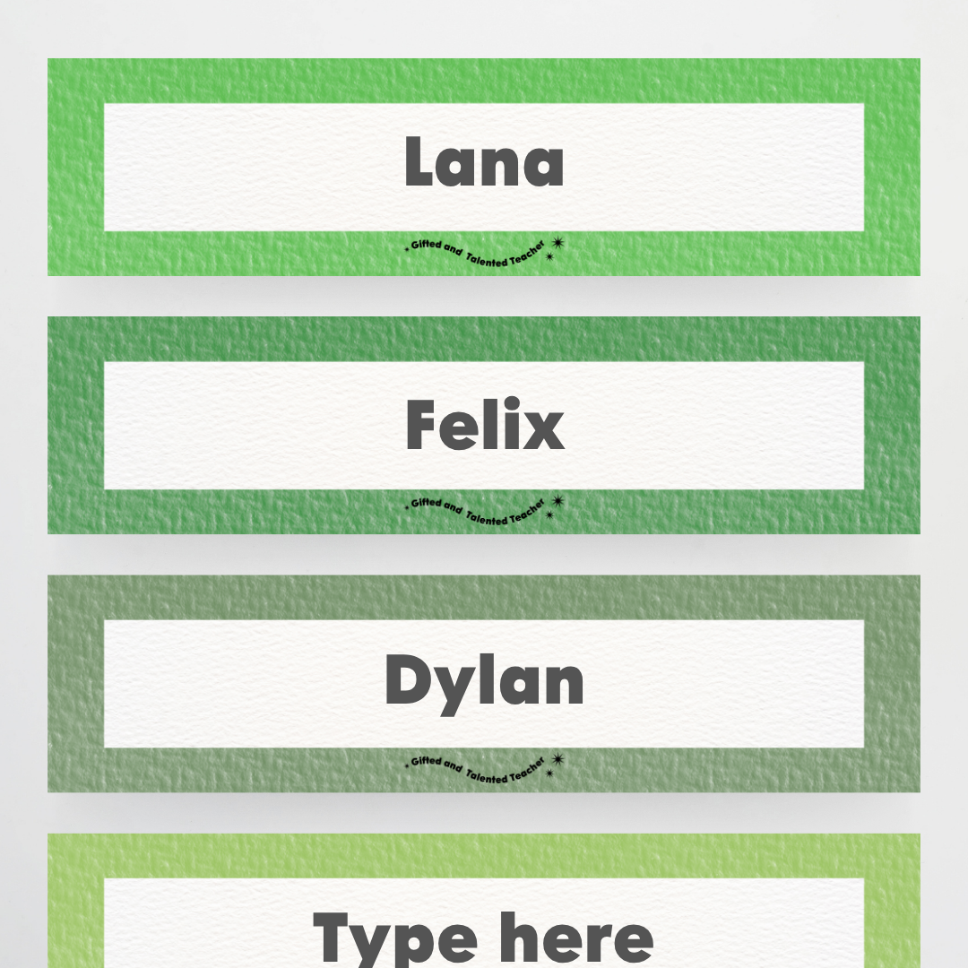 Rectangle Labels - Leafy Greens Classroom Decor