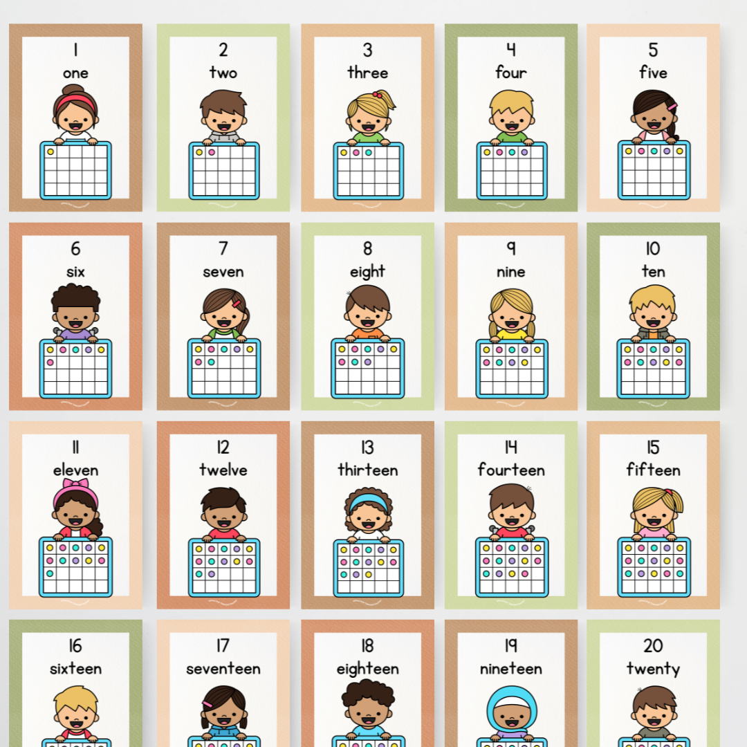 Ten Frames Posters - Place Value Posters: Numbers 0-20 Woodland Classroom Decor