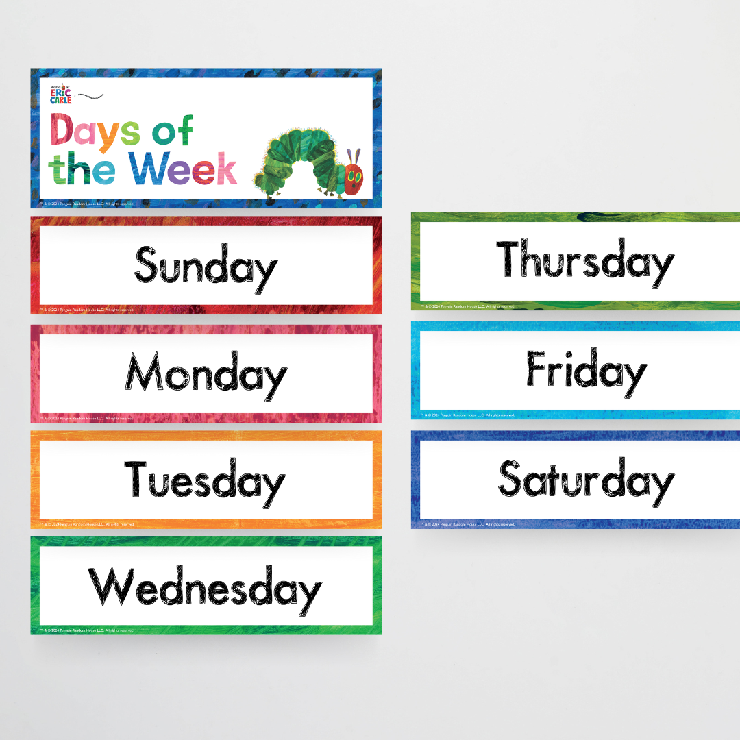 Days of the Week and Months of the Year - The Very Hungry Caterpillar™ - Teacher Resources & Classroom Decor