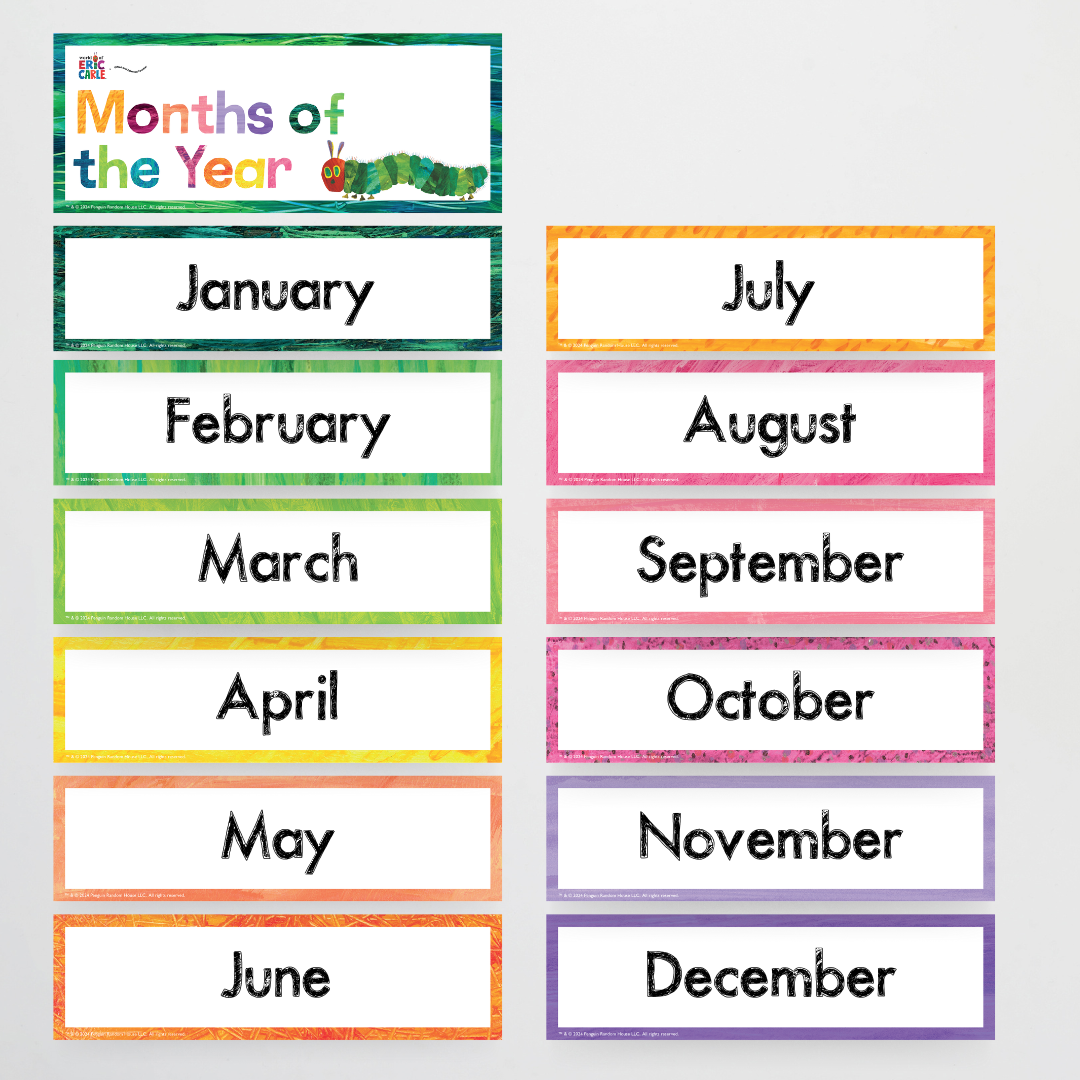 Days of the Week and Months of the Year - The Very Hungry Caterpillar™ - Teacher Resources & Classroom Decor