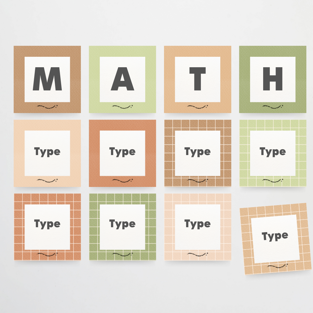 Square Tiles - Woodland Classroom Decor