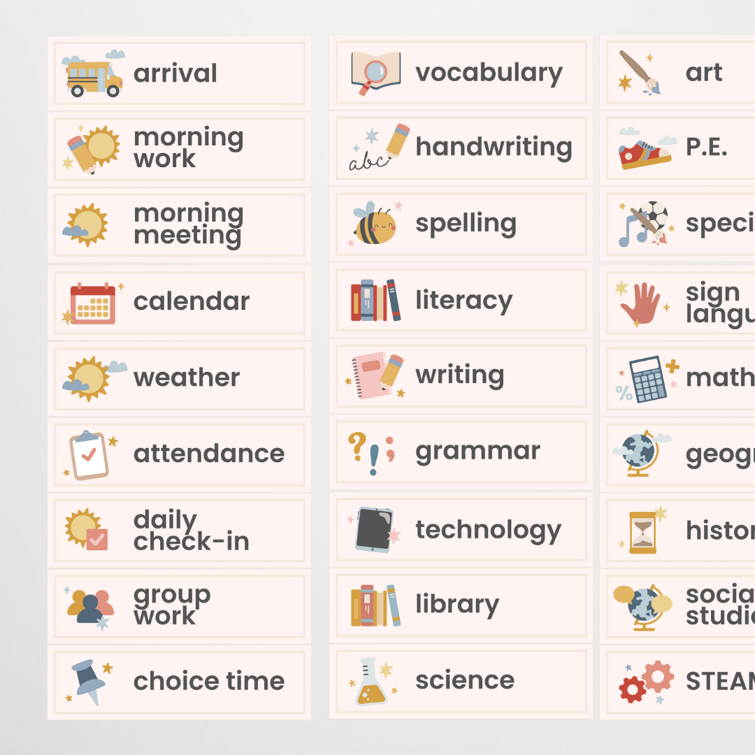 Visual Timetable Daily Schedule - Little Circus Classroom Decor