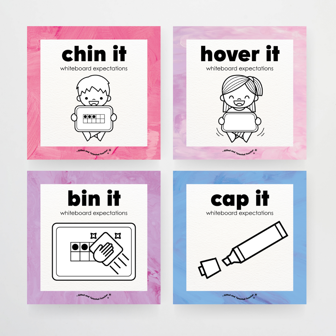 Pete Cromer: Mini Whiteboard Expectations, Prompts and Cues: Square Icons - Sea Life Classroom Decor