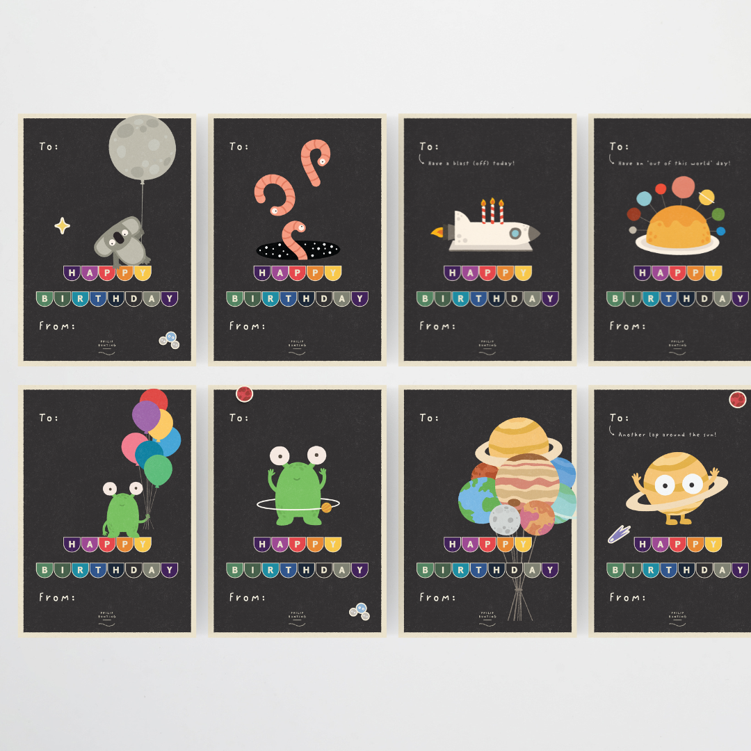 Philip Bunting: Birthday Tags - Watch this Space Classroom Decor