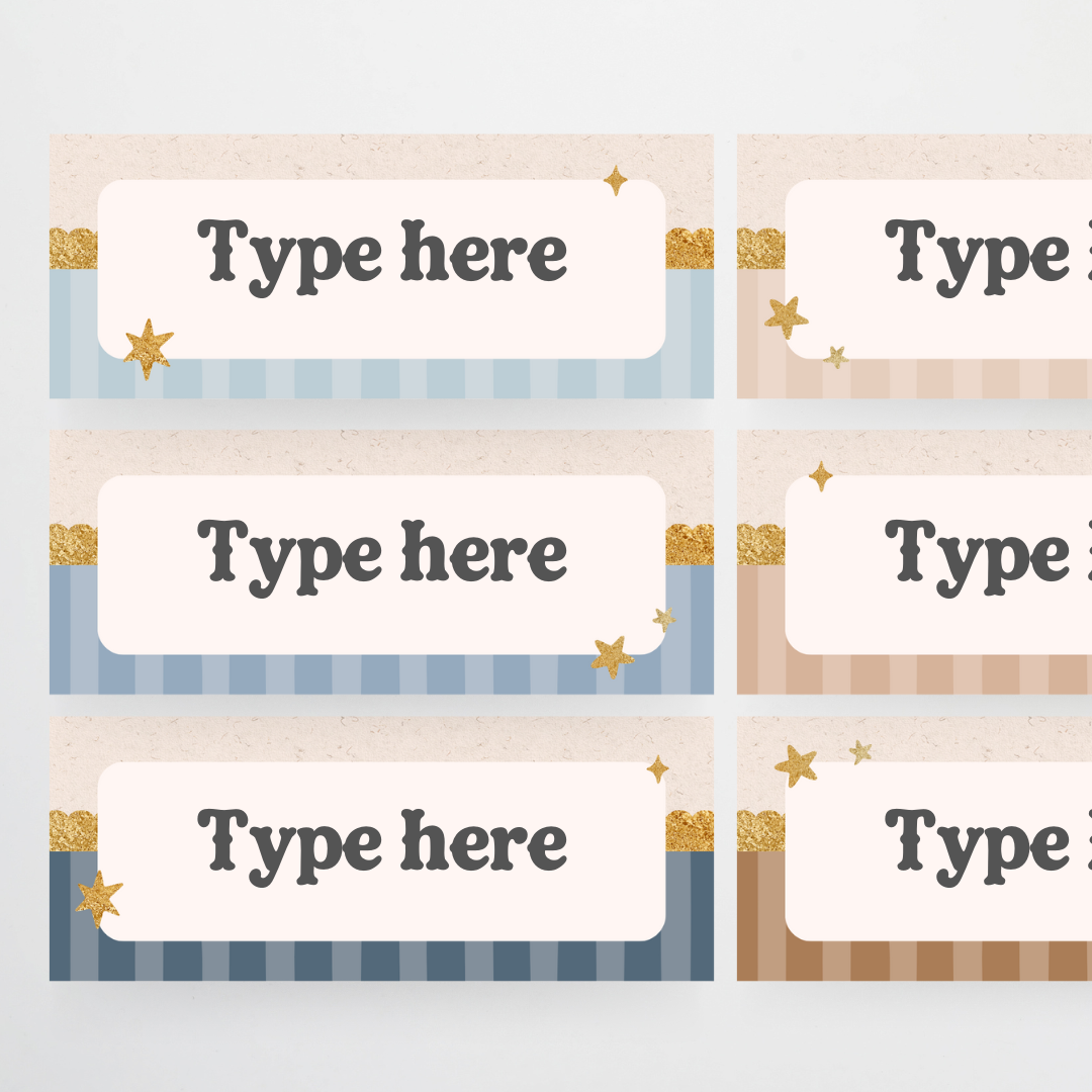 Rectangle Labels - Little Circus Classroom Decor