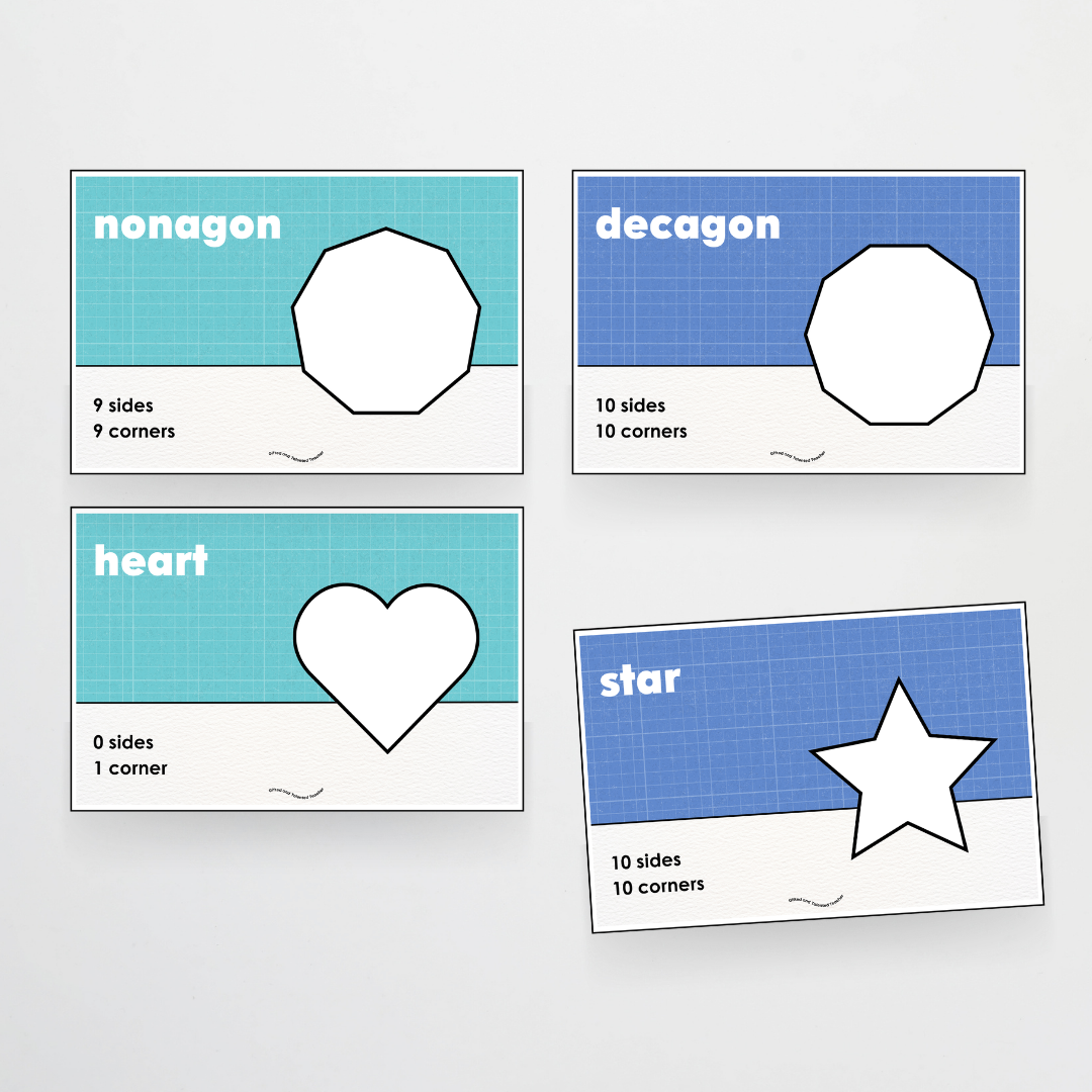 2D Shapes Posters - Back To School Classroom Decor