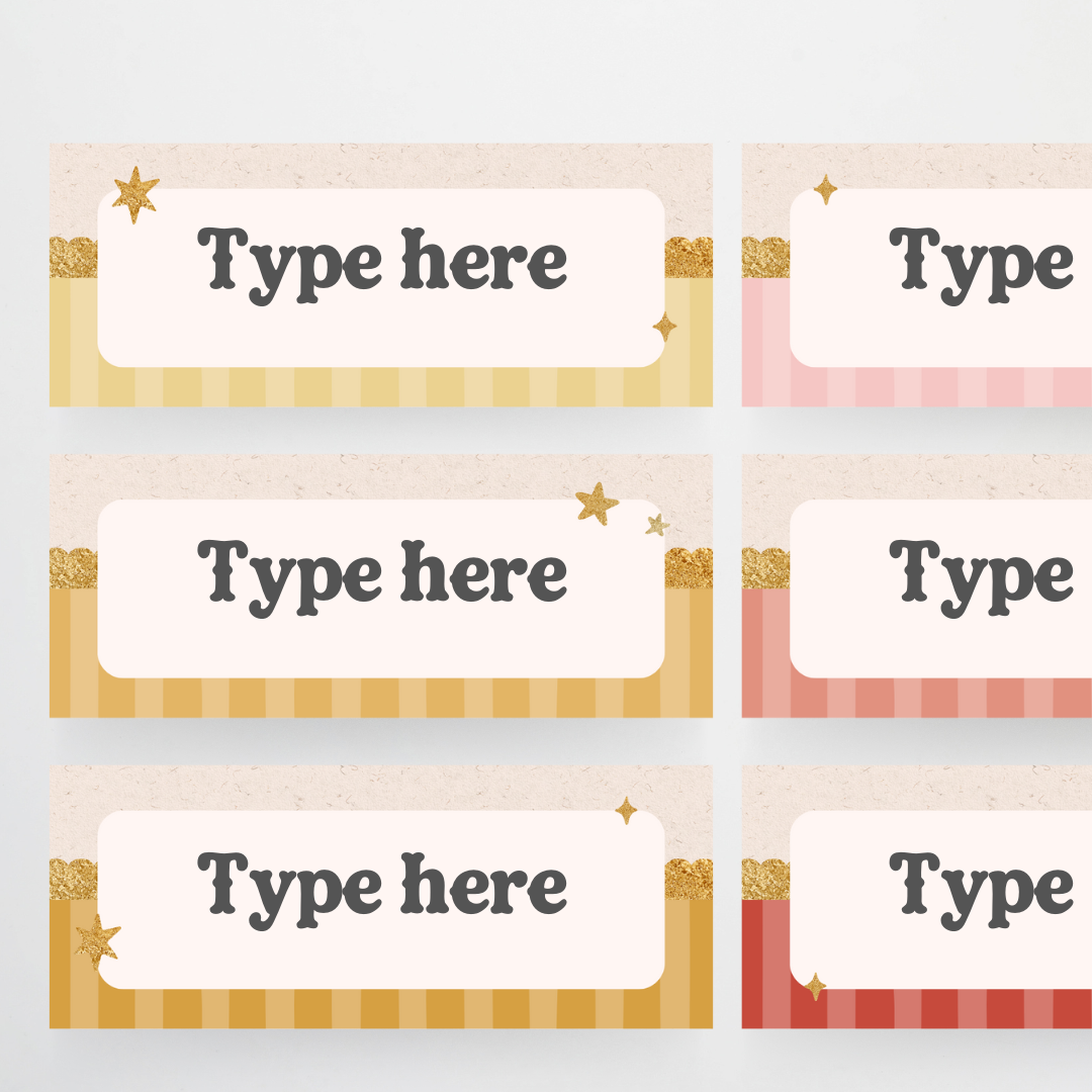 Rectangle Labels - Little Circus Classroom Decor