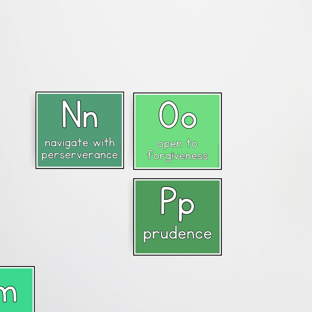 A-Z Character Strengths - Leafy Greens Classroom Decor - Teacher Resources & Classroom Decor