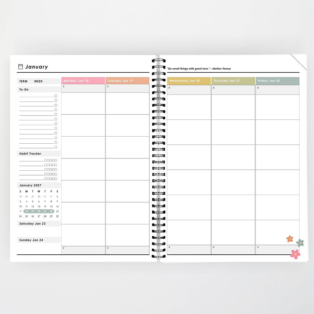 2027 Weekly Teacher Planner: Strawberry Fields - Farmers Market Classroom Decor