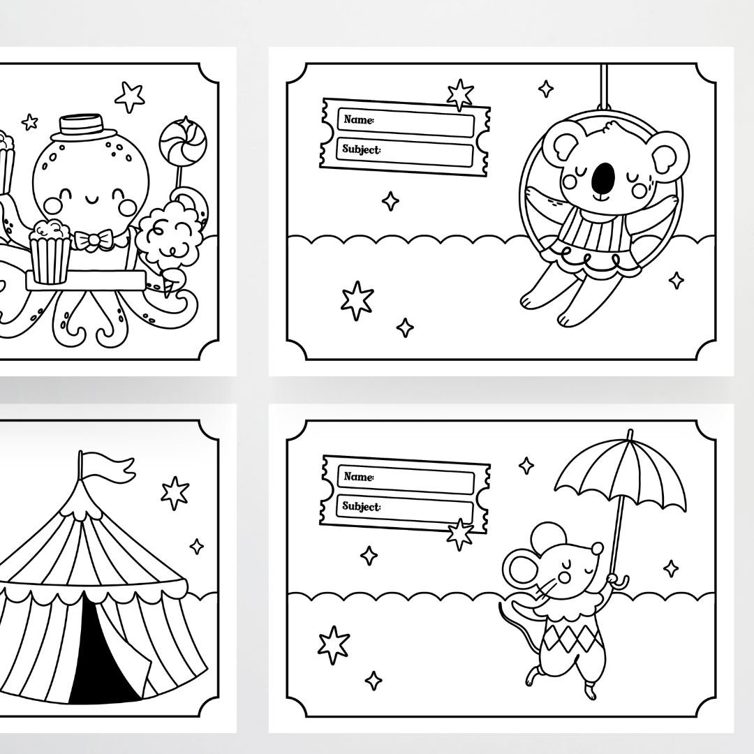 Book Covers - Little Circus Classroom Decor