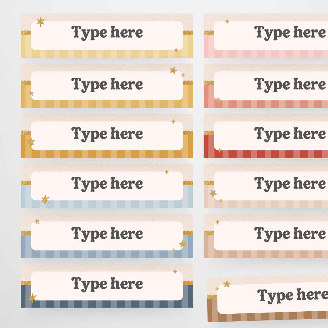 Rectangle Labels - Little Circus Classroom Decor