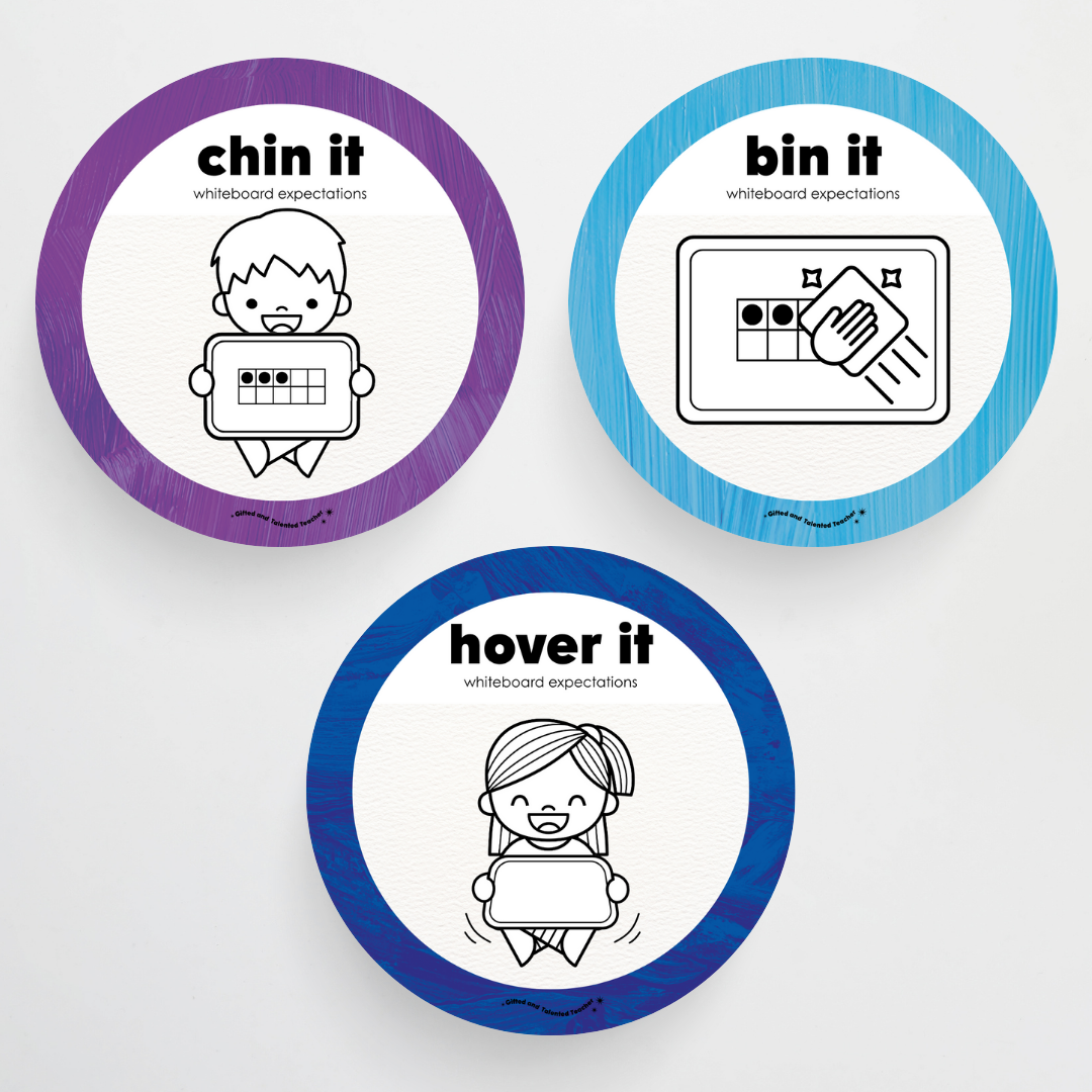 Pete Cromer: Mini Whiteboard Expectations, Prompts and Cues: Circle Icons - Insect Life Classroom Decor