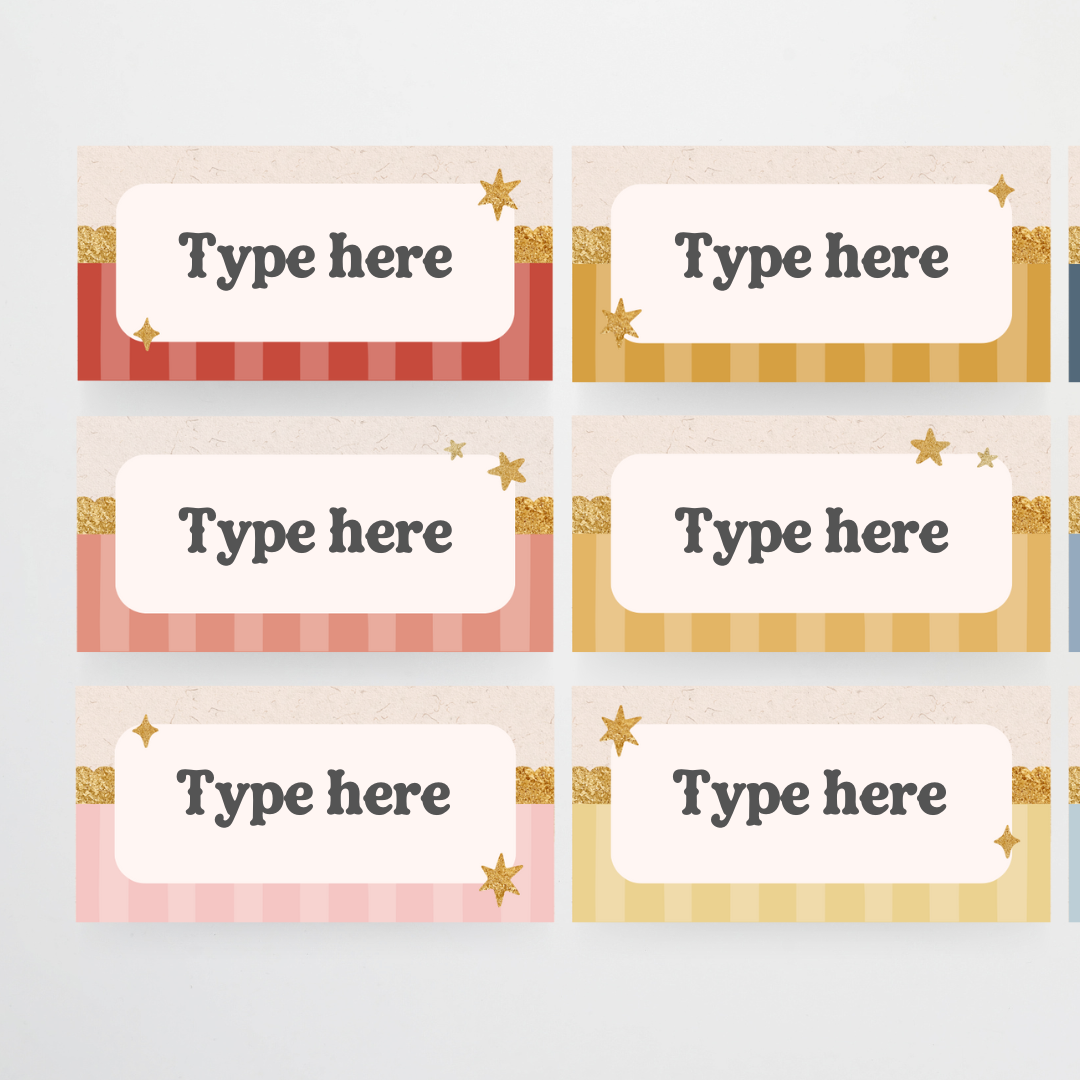 Rectangle Labels - Little Circus Classroom Decor