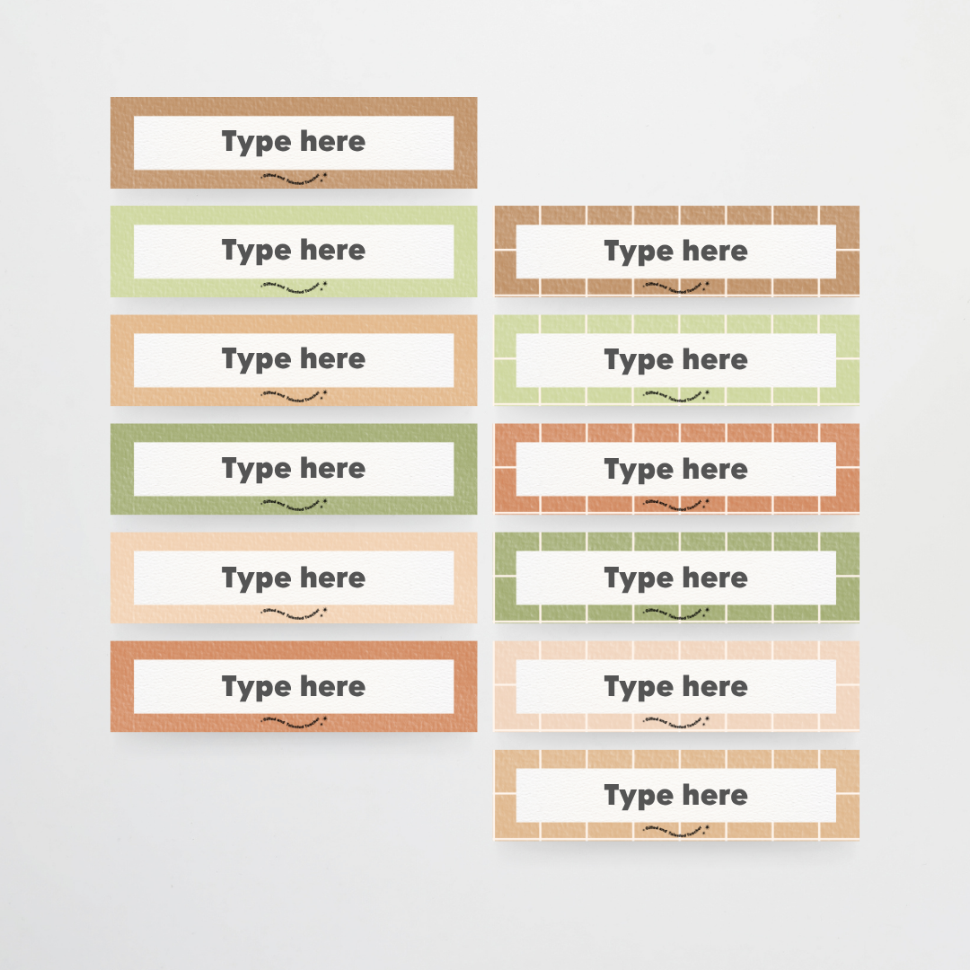 Rectangle Labels - Woodland Classroom Decor