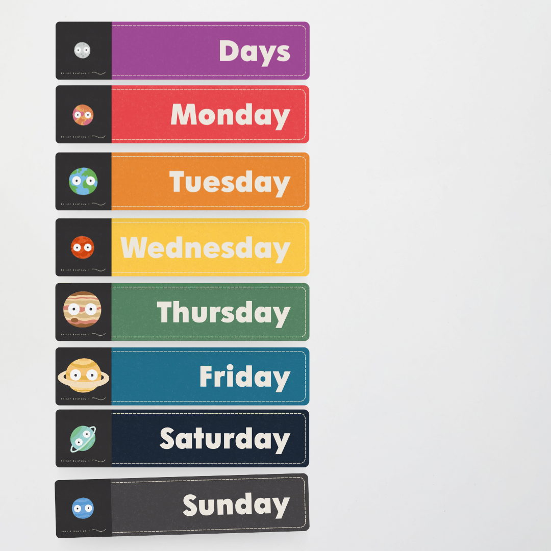 Philip Bunting: Days of the Week - Watch this Space Classroom Decor