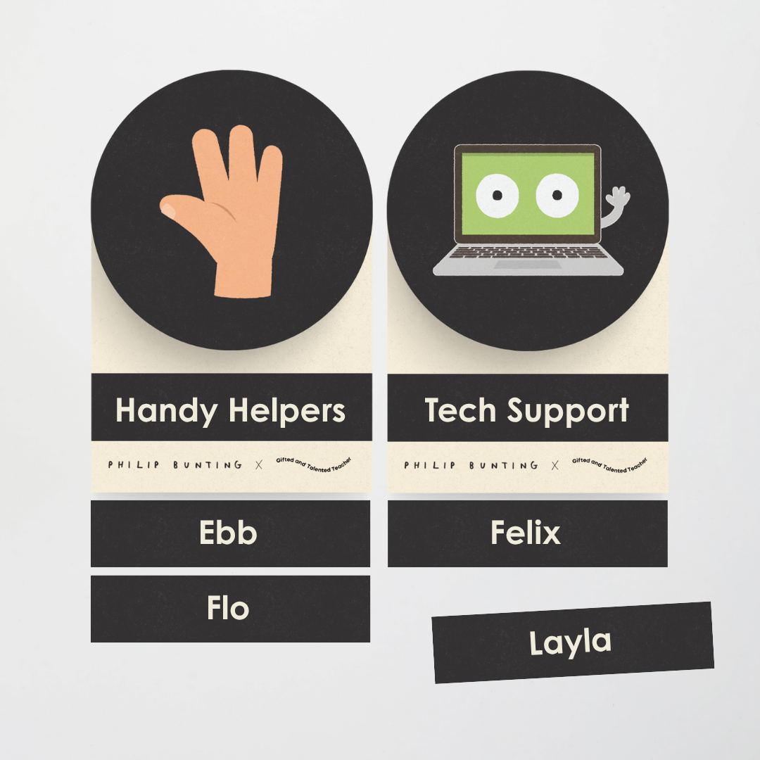 Philip Bunting: Classroom Jobs - Watch this Space Classroom Decor