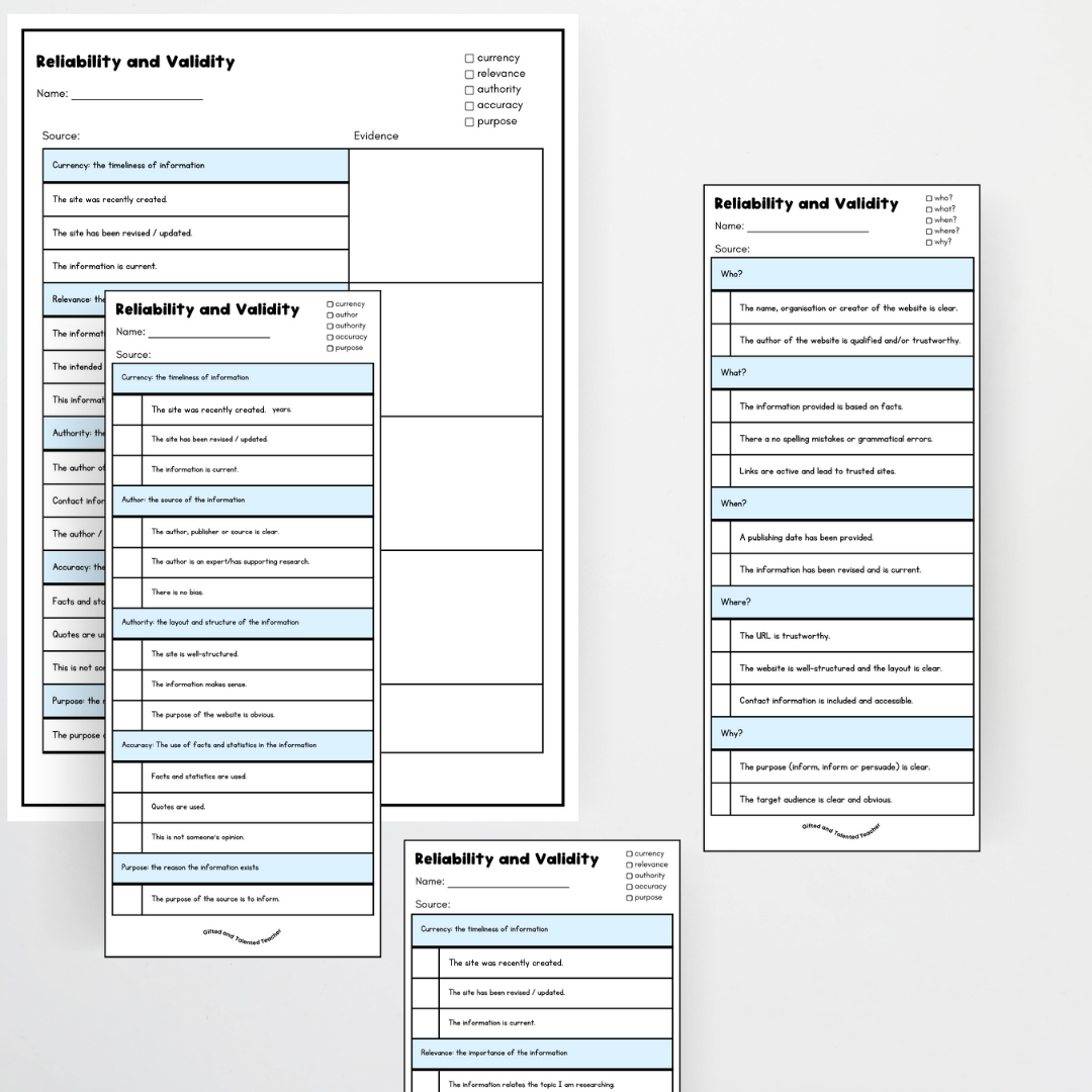 Evaluating Sources Learning Activity | Responding to Literature