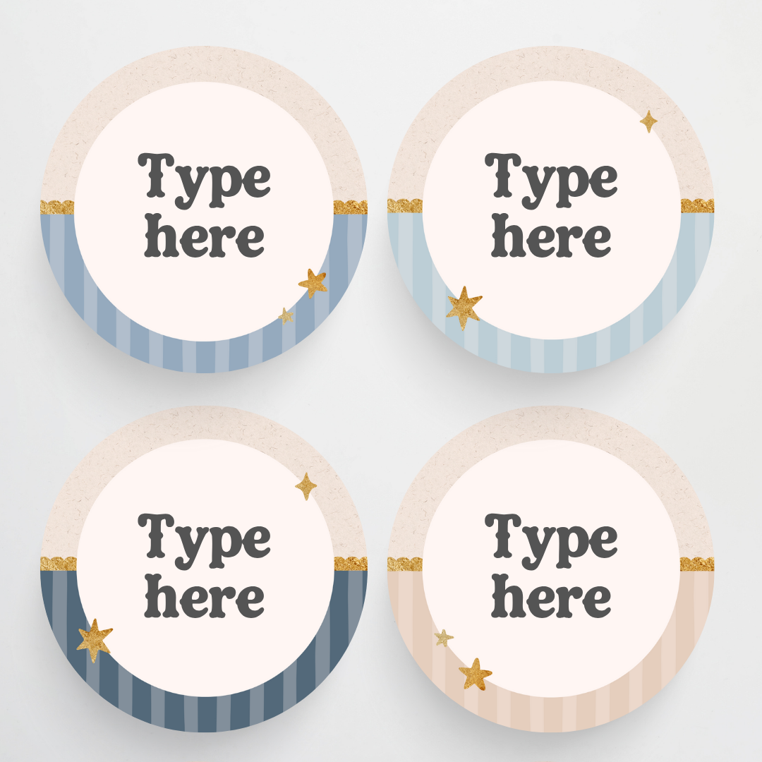 Circle Labels - Little Circus Classroom Decor
