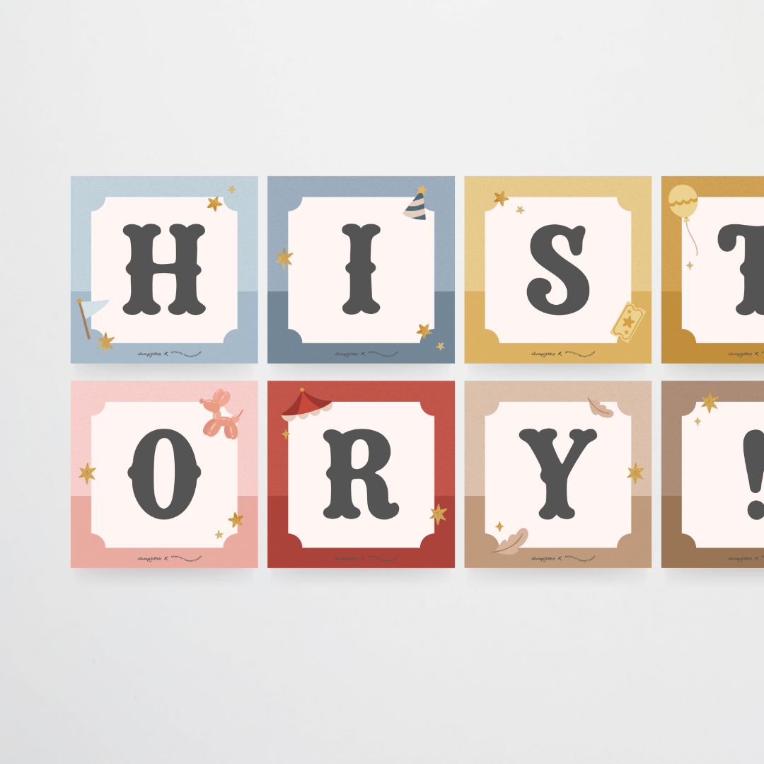 Lettering Tiles - Little Circus Classroom Decor