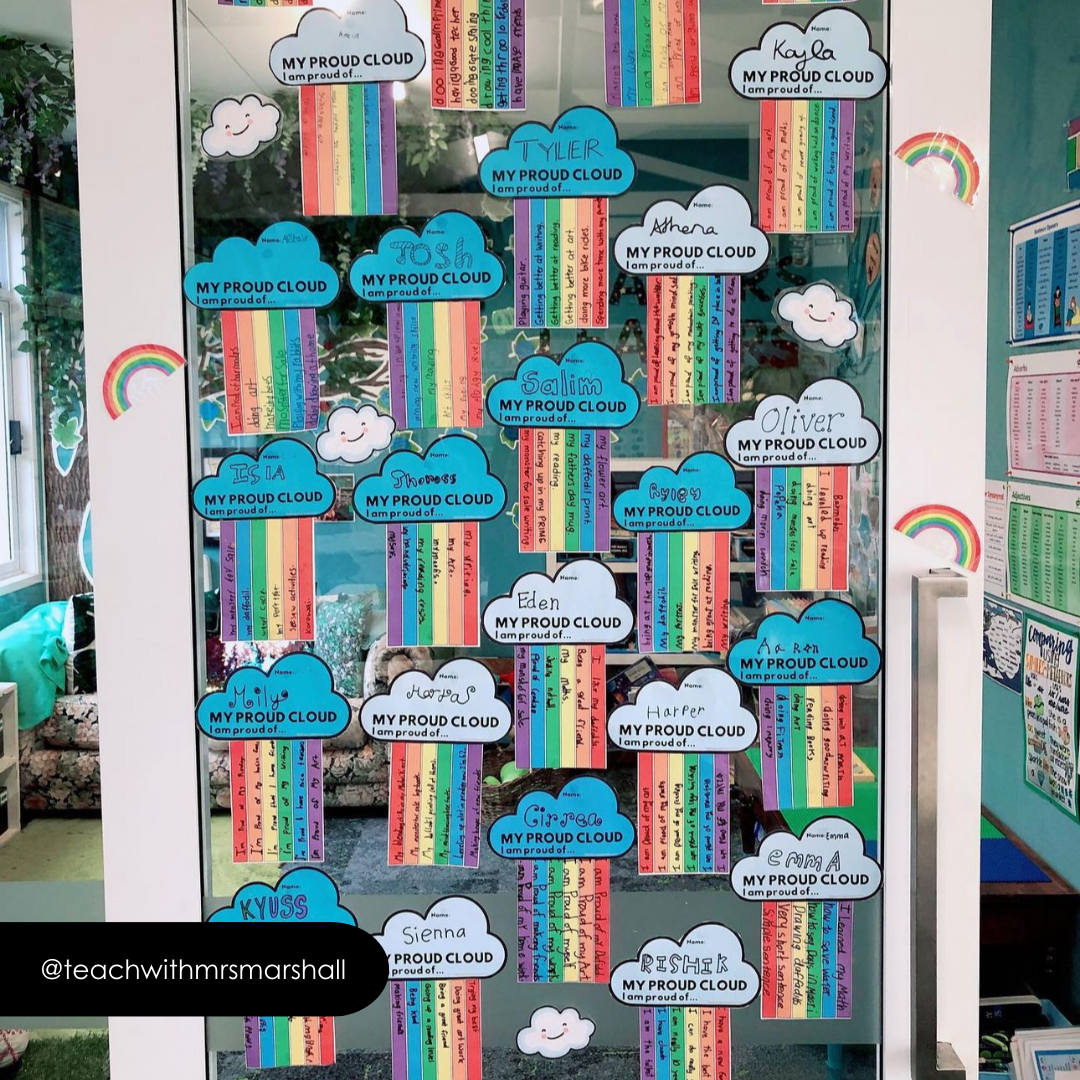 Proud Cloud: Reflection Resource - Rainbow Classroom Decor - Teacher Resources & Classroom Decor