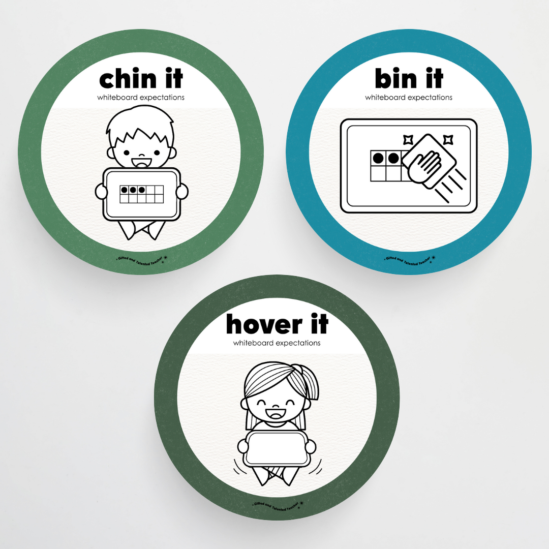 Philip Bunting: Mini Whiteboard Expectations, Prompts and Cues: Circle Icons - Watch this Space Classroom Decor