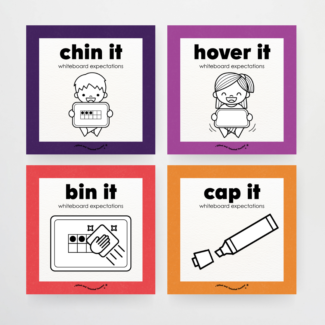 Philip Bunting: Mini Whiteboard Expectations, Prompts and Cues: Square Icons - Watch this Space Classroom Decor
