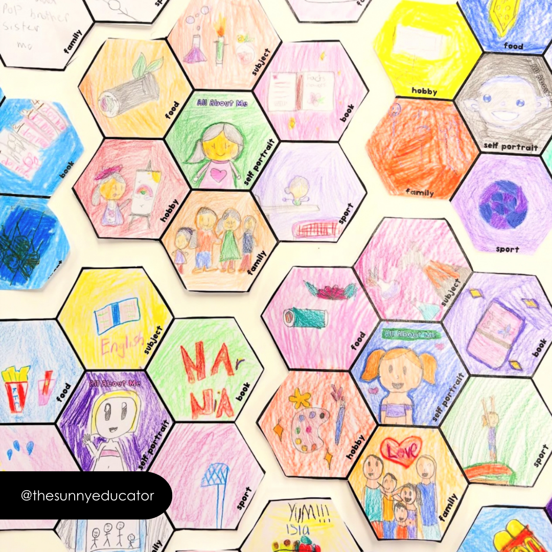 Back to School All About Me: Honeycomb Hexagons - Teacher Resources & Classroom Decor
