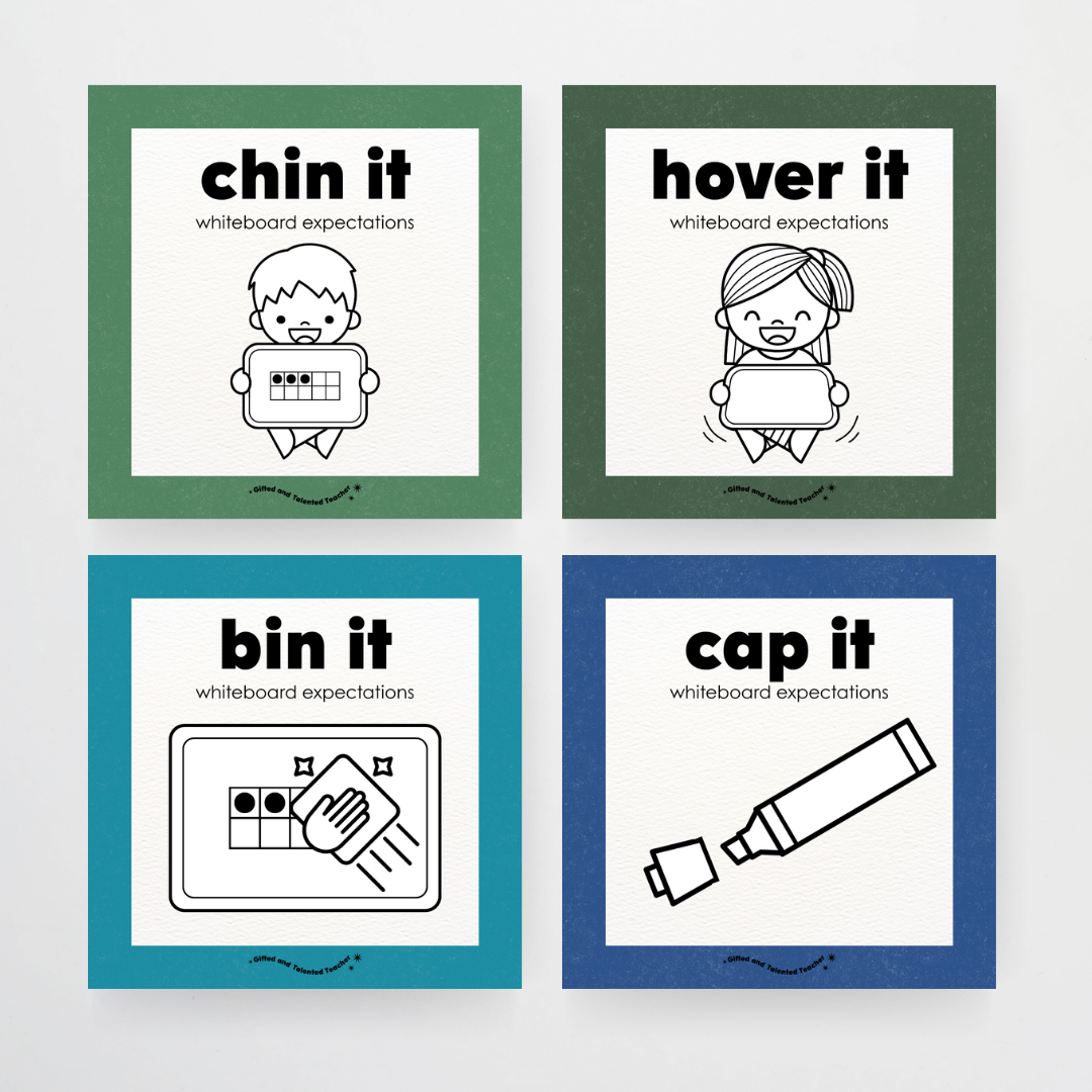 Philip Bunting: Mini Whiteboard Expectations, Prompts and Cues: Square Icons - Watch this Space Classroom Decor