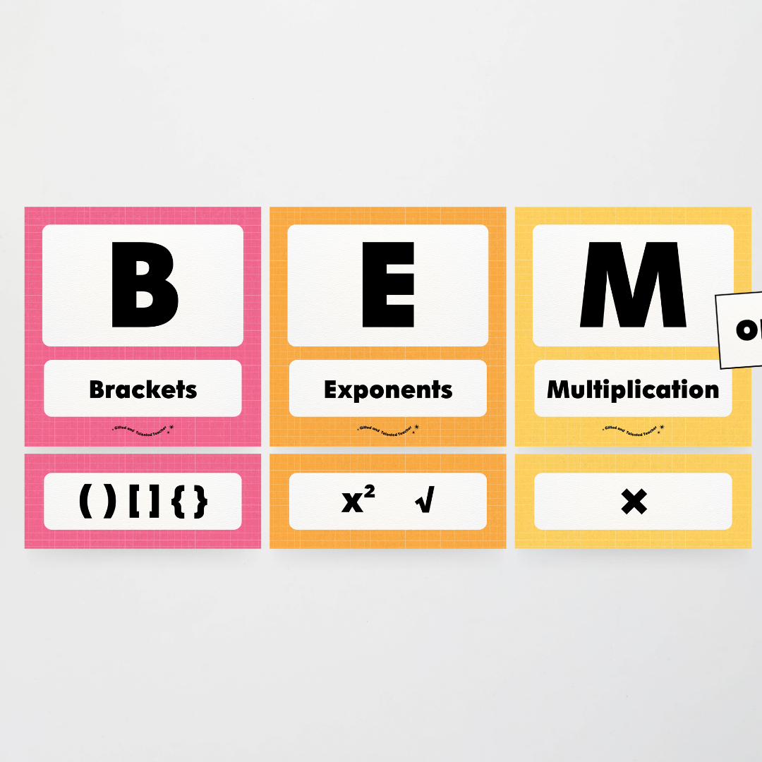 BEMDAS Order of Operations - Back To School Classroom Decor