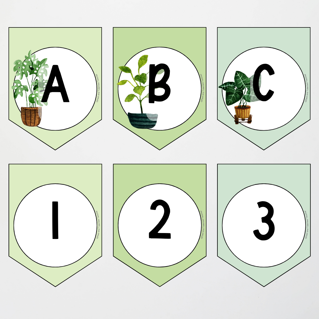 Bunting and Flags - Boho Botanical Classroom Decor - Teacher Resources & Classroom Decor