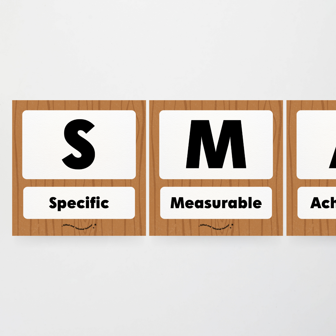 SMART Goal Setting: Wall Display - Back To School Classroom Decor