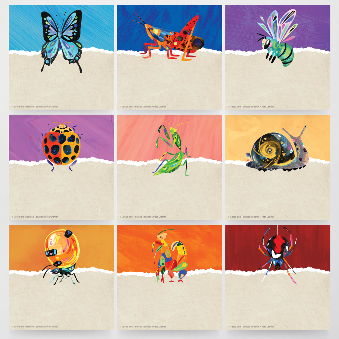 Pete Cromer: Square Labels - Insect Life Classroom Decor